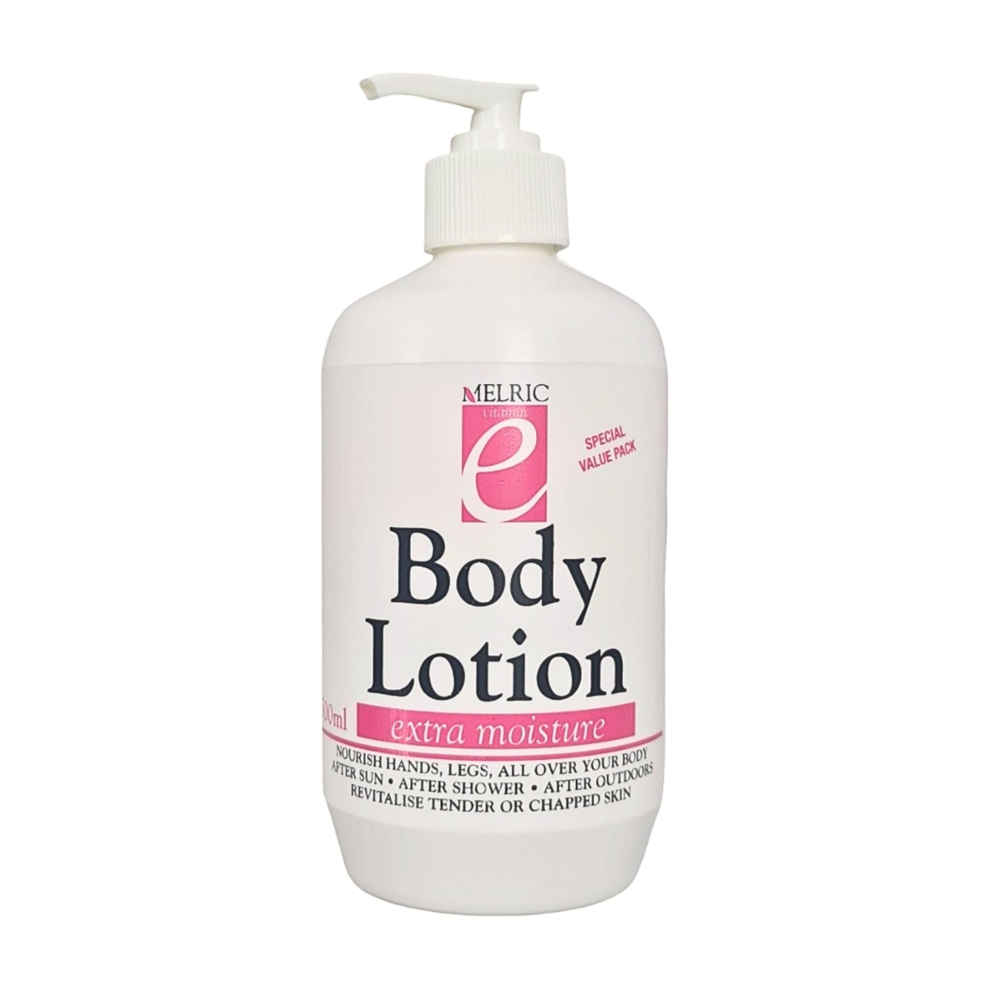 Melric Vit E Lotion 500ml pump - 1st Stop Marshall's Health Shop, Gift Shop! - Heath and Natural Therapy New Brighton Christchurch - Naturopath