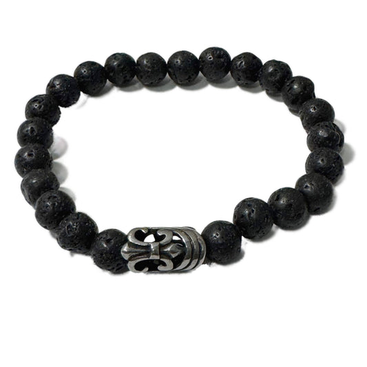 Men's Bracelet Lava stone Celtic Sword Bead - 1st Stop Marshall's Health Shop, Gift Shop! - Heath and Natural Therapy New Brighton Christchurch - Naturopath