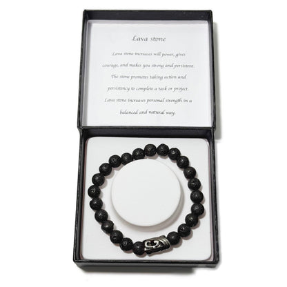 Men's Bracelet Lava stone Celtic Sword Bead - 1st Stop Marshall's Health Shop, Gift Shop! - Heath and Natural Therapy New Brighton Christchurch - Naturopath