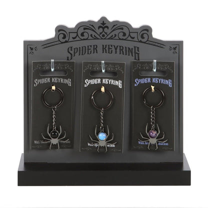 Metal and Crystal Spider Keyrings - MarshallsHealthShop