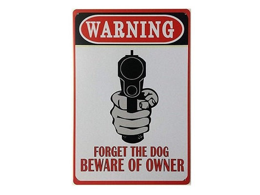 Metal Wall Art Beware of Owner - MarshallsHealthShop