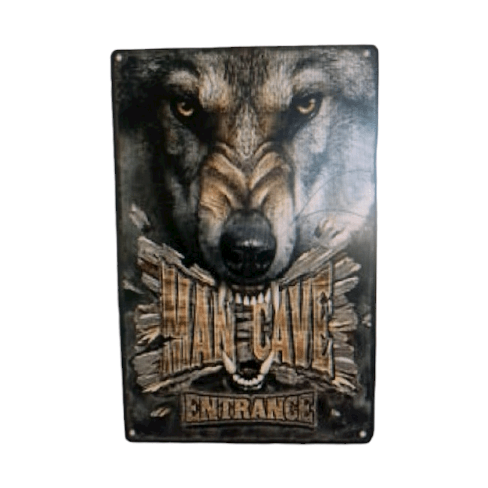Metal Wall Art Entrance Man Cave - MarshallsHealthShop