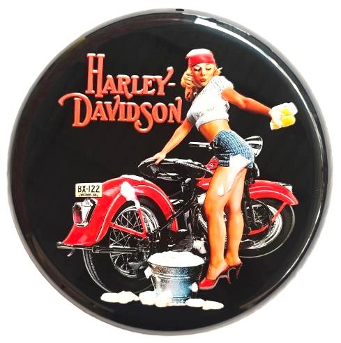 Metal Wall Art Round Harley (Sponge In Hand) - 1st Stop Marshall's Health Shop, Gift Shop! - Heath and Natural Therapy New Brighton Christchurch - Naturopath