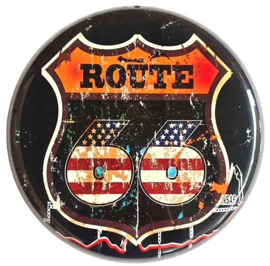 Metal Wall Art Round Route 66 - 1st Stop Marshall's Health Shop, Gift Shop! - Heath and Natural Therapy New Brighton Christchurch - Naturopath