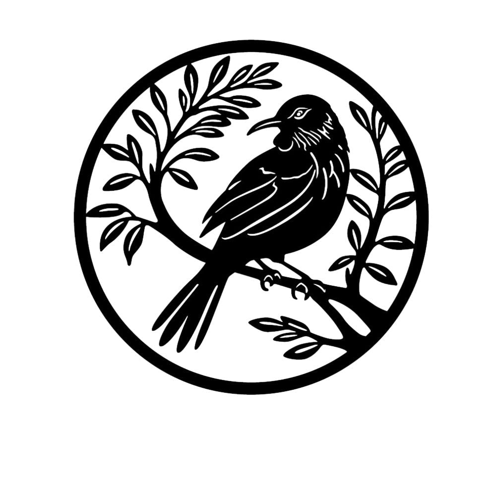 Metal Wall Art Tui On Branch - MarshallsHealthShop