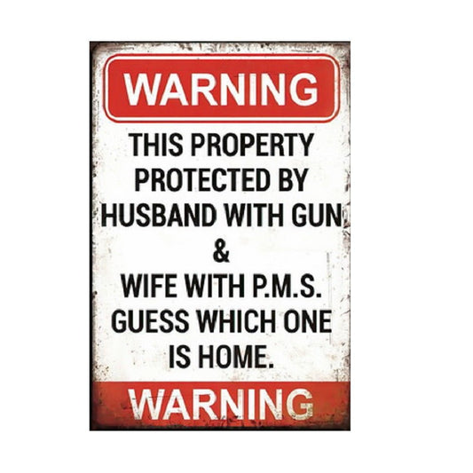 Metal Wall Art Warning - MarshallsHealthShop