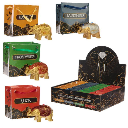 Metallic Glitter Lucky Elephant in a Mini Gift Bag - MarshallsHealthShop