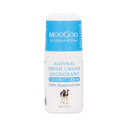 MooGoo Fresh Cream Deodorant Coconut 60ml Coconut Cream is the freshest of the Fresh Cream Deodorants. This cool, creamy concoction will take you back to the warm days of summer or dreaming about the Pina Coladas on your last beach holiday, sipping 'til you could sip no more (seems like a lifetime ago...sigh). It smells just like our Cream Conditioner.