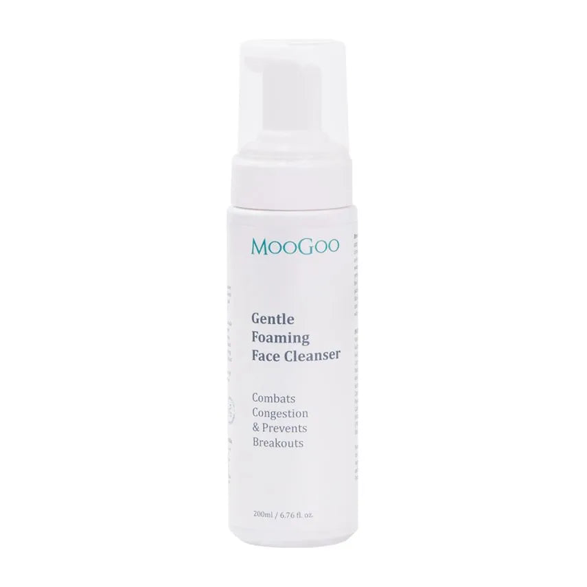 MooGoo Gentle Foaming Face Cleanser 200ml 1st Stop, Marshall's Health Shop!  What you wash your skin with determines so much more than whether it's clean or not. So, it’s a gosh darn mystery to us why cleansers are the most overlooked product (poor cleansers) in any skincare routine. Whilst skin needs to be clean, an overbearing cleanser can cause of dryness, irritation and even breakouts.