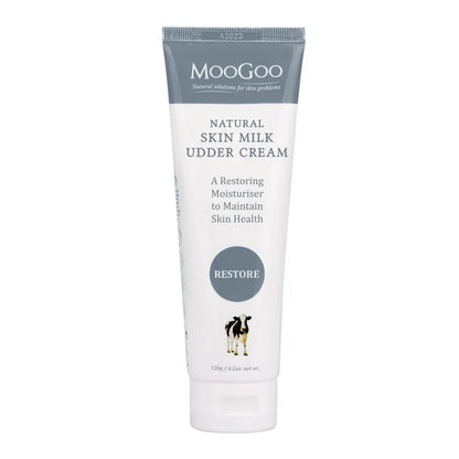 MooGoo Skin Milk Udder Cream 120g This is the original Udder Cream that started it all. You know the story, right? If not, check out how our founder came to make our very first cream here. As with all good things in life (including life itself), MooGoo started with a Mum …and some udder cream for cows.