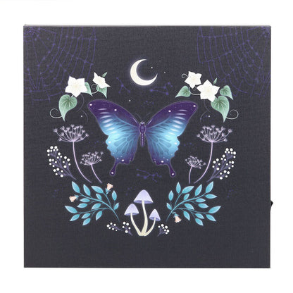 Midnight Moth Light Up Canvas Plaque - 1st Stop Marshall's Health Shop, Gift Shop! - Heath and Natural Therapy New Brighton Christchurch - Naturopath