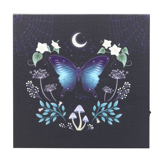 Midnight Moth Light Up Canvas Plaque - 1st Stop Marshall's Health Shop, Gift Shop! - Heath and Natural Therapy New Brighton Christchurch - Naturopath