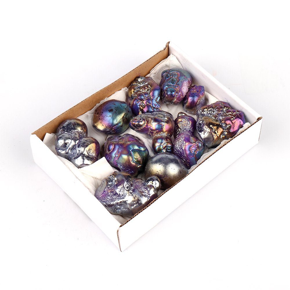 Mini Crystal Aura Bubble Agate - Purple - MarshallsHealthShop