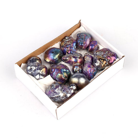 Mini Crystal Aura Bubble Agate - Purple - MarshallsHealthShop