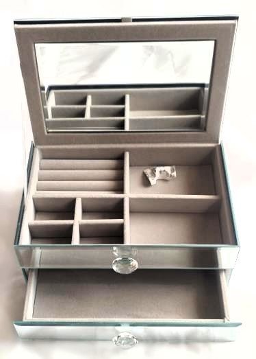 Mirror Jewellery Box 2 Drawers# - 1st Stop Marshall's Health Shop, Gift Shop! - Heath and Natural Therapy New Brighton Christchurch - Naturopath#
