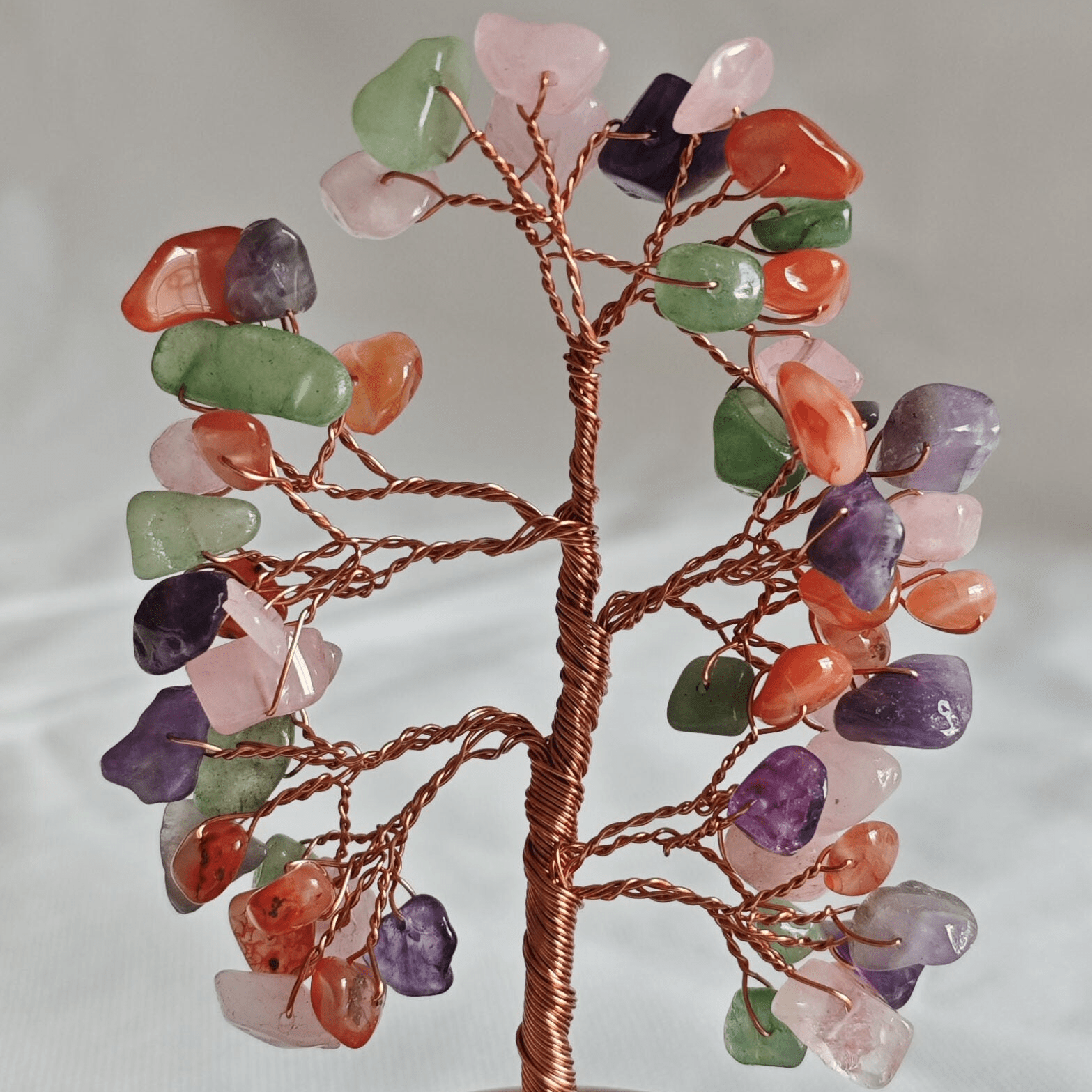 Mixed Stone Gemstone Tree Ceramic Base - MarshallsHealthShop