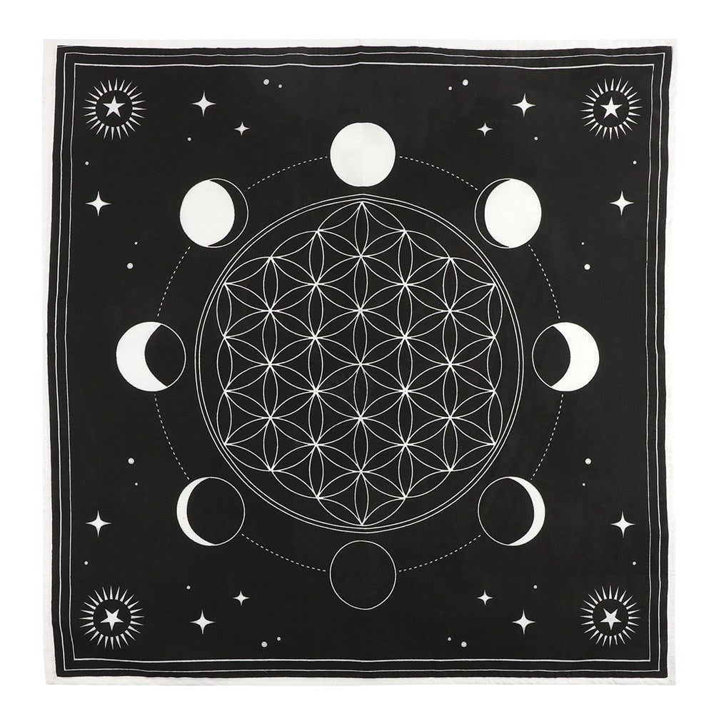 Moon Phase Crystal Grid Altar Cloth - MarshallsHealthShop
