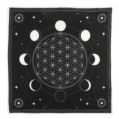 Moon Phase Crystal Grid Altar Cloth - MarshallsHealthShop