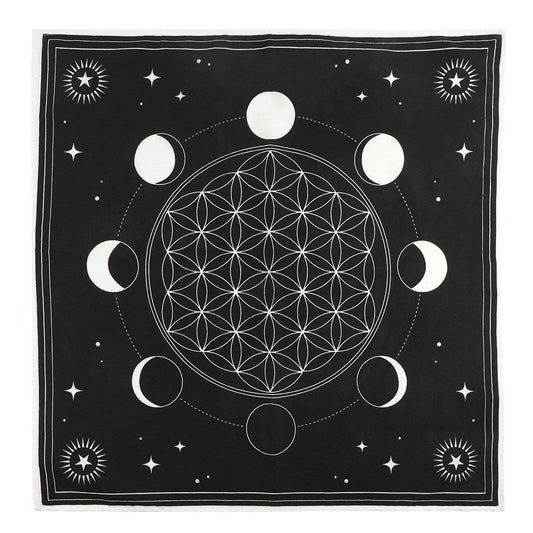 Moon Phase Crystal Grid Altar Cloth - MarshallsHealthShop