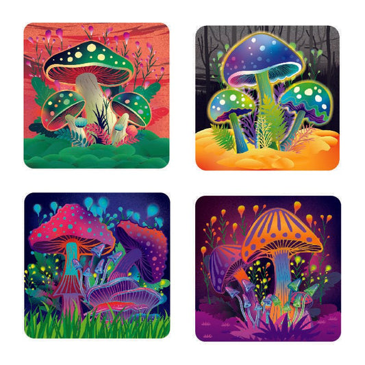 Mushroom Coasters Set - MarshallsHealthShop