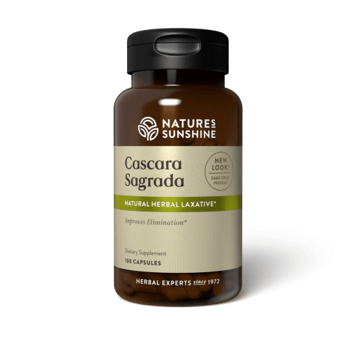 Natures Sunshine Cascara Sagrada 100 Capsules - MarshallsHealthShop