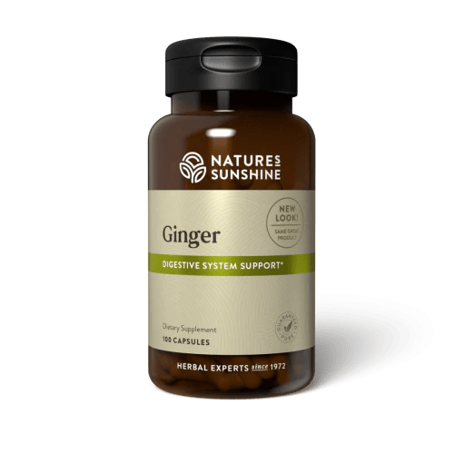 Natures Sunshine Ginger 100 Capsules - MarshallsHealthShop