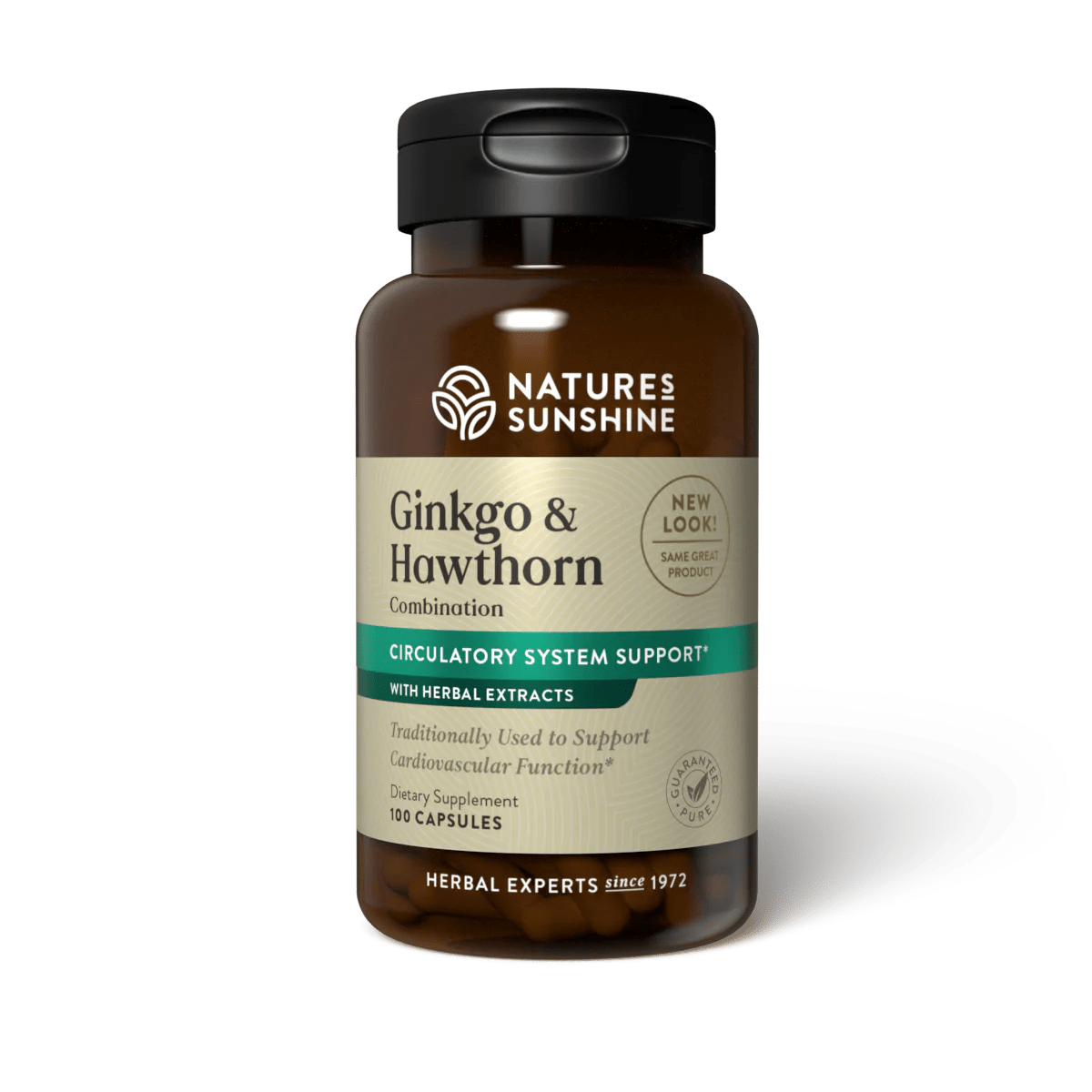 Natures Sunshine Ginkgo & Hawthorn 100 Capsules - MarshallsHealthShop