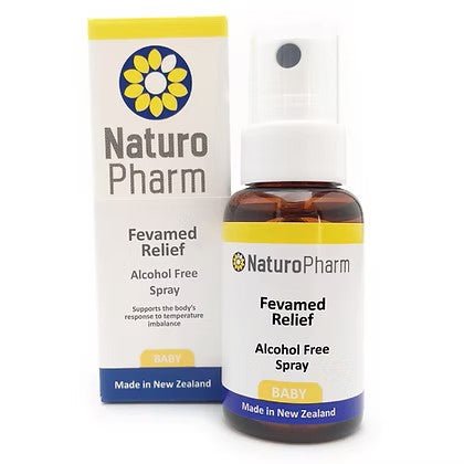 NaturoPharm Fevamed Relief Alcohol Free Oral Spray 25ml - 1st Stop Marshall's Health Shop, Gift Shop! - Heath and Natural Therapy New Brighton Christchurch - Naturopath