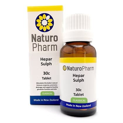 NaturoPharm Hepar Sulph 30c Tablet 130s - 1st Stop Marshall's Health Shop, Gift Shop! - Heath and Natural Therapy New Brighton Christchurch - Naturopath