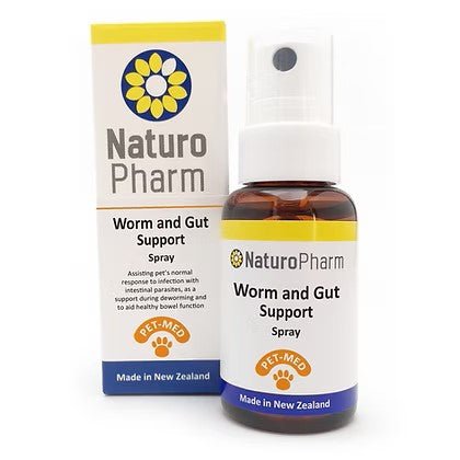 NaturoPharm Pet - med Worm & Gut Oral Spray 25ml - 1st Stop Marshall's Health Shop, Gift Shop! - Heath and Natural Therapy New Brighton Christchurch - Naturopath