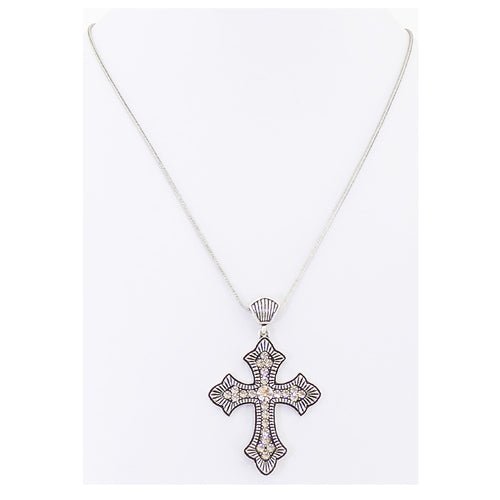 Neck Lace Antique Silver Cross# - 1st Stop Marshall's Health Shop, Gift Shop! - Heath and Natural Therapy New Brighton Christchurch - Naturopath#