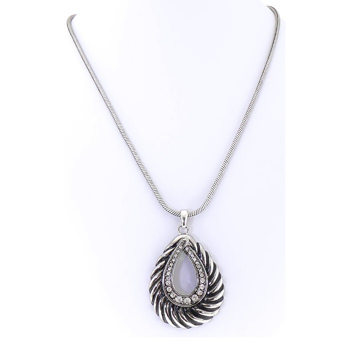 Neck Lace Antique Silver Teardrop# - 1st Stop Marshall's Health Shop, Gift Shop! - Heath and Natural Therapy New Brighton Christchurch - Naturopath#