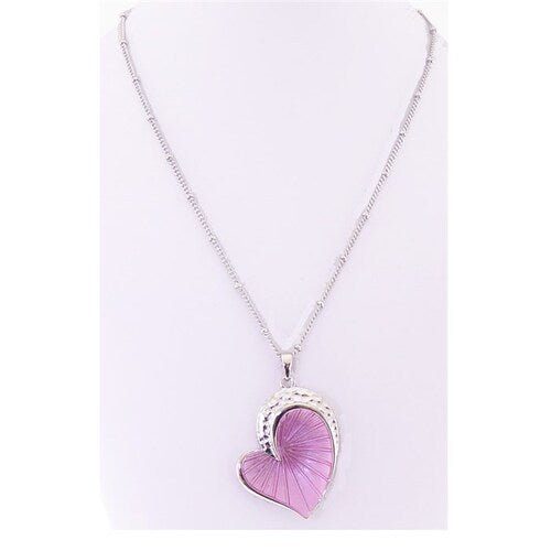 Neck Lace Asymmet Heart Fuchsia# - 1st Stop Marshall's Health Shop, Gift Shop! - Heath and Natural Therapy New Brighton Christchurch - Naturopath#