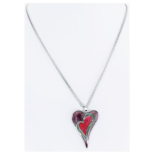 Neck Lace Dark & Light Red Heart# - 1st Stop Marshall's Health Shop, Gift Shop! - Heath and Natural Therapy New Brighton Christchurch - Naturopath#