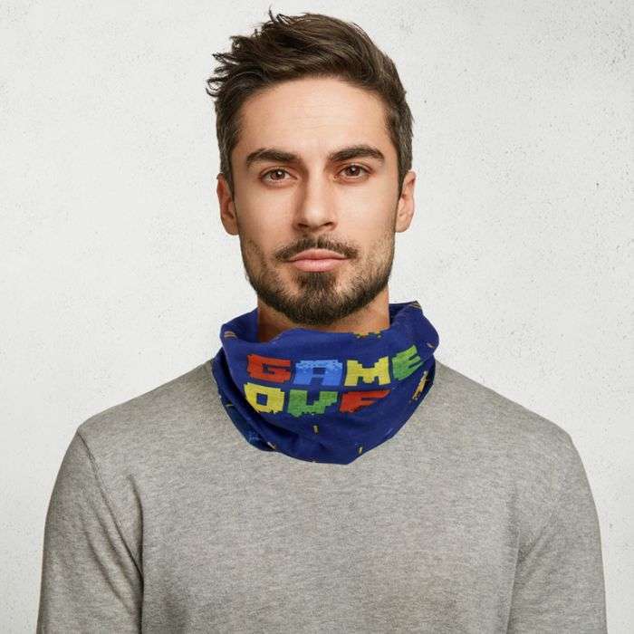 Neck Warmer Tube Scarf Game Over - 1st Stop Marshall's Health Shop, Gift Shop! - Heath and Natural Therapy New Brighton Christchurch - Naturopath
