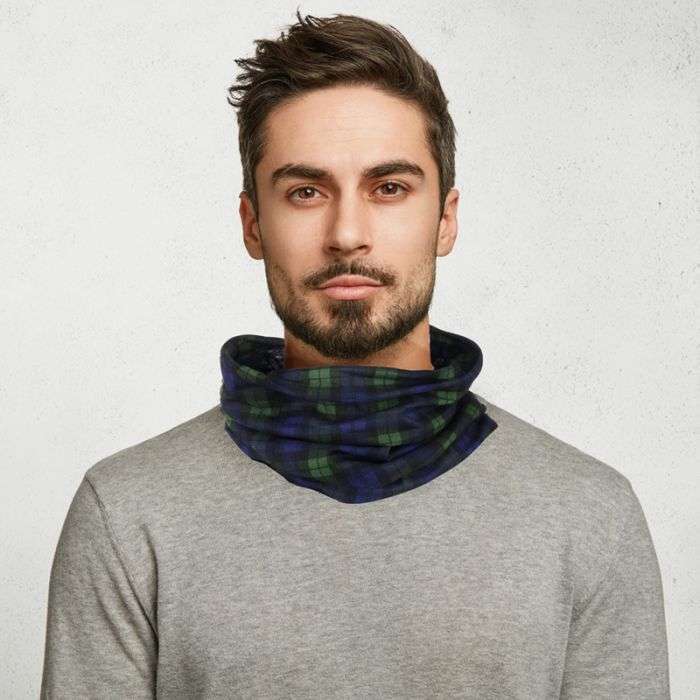 Neck Warmer Tube Scarf Green Tartan - 1st Stop Marshall's Health Shop, Gift Shop! - Heath and Natural Therapy New Brighton Christchurch - Naturopath