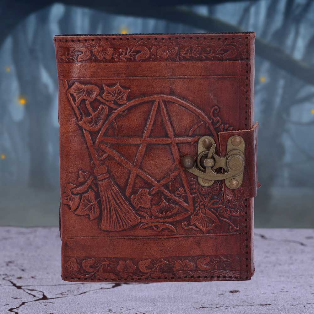 Nemesis Now Pentagram Leather Emboss Journal+Lock - 1st Stop Marshall's Health Shop, Gift Shop! - Heath and Natural Therapy New Brighton Christchurch - Naturopath
