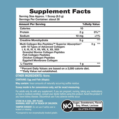 Neocell Creatine+Multi Collagen Powder 285g - 1st Stop Marshall's Health Shop, Gift Shop! - Heath and Natural Therapy New Brighton Christchurch - Naturopath