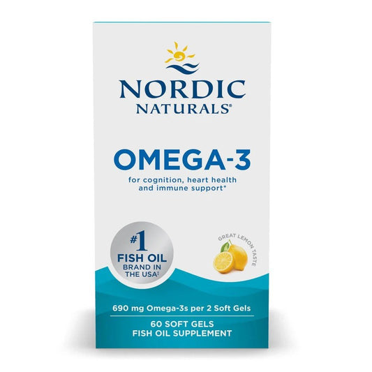 NORDIC Omega - 3 Lemon 60 Soft Gels - MarshallsHealthShop