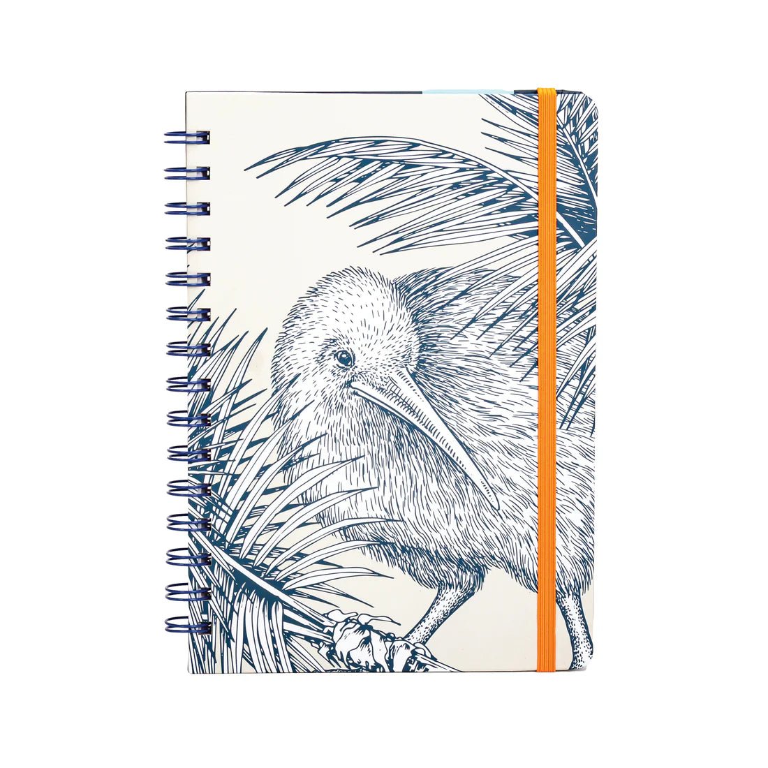 Notebook Spiral Kiwi Stripe A5 - MarshallsHealthShop