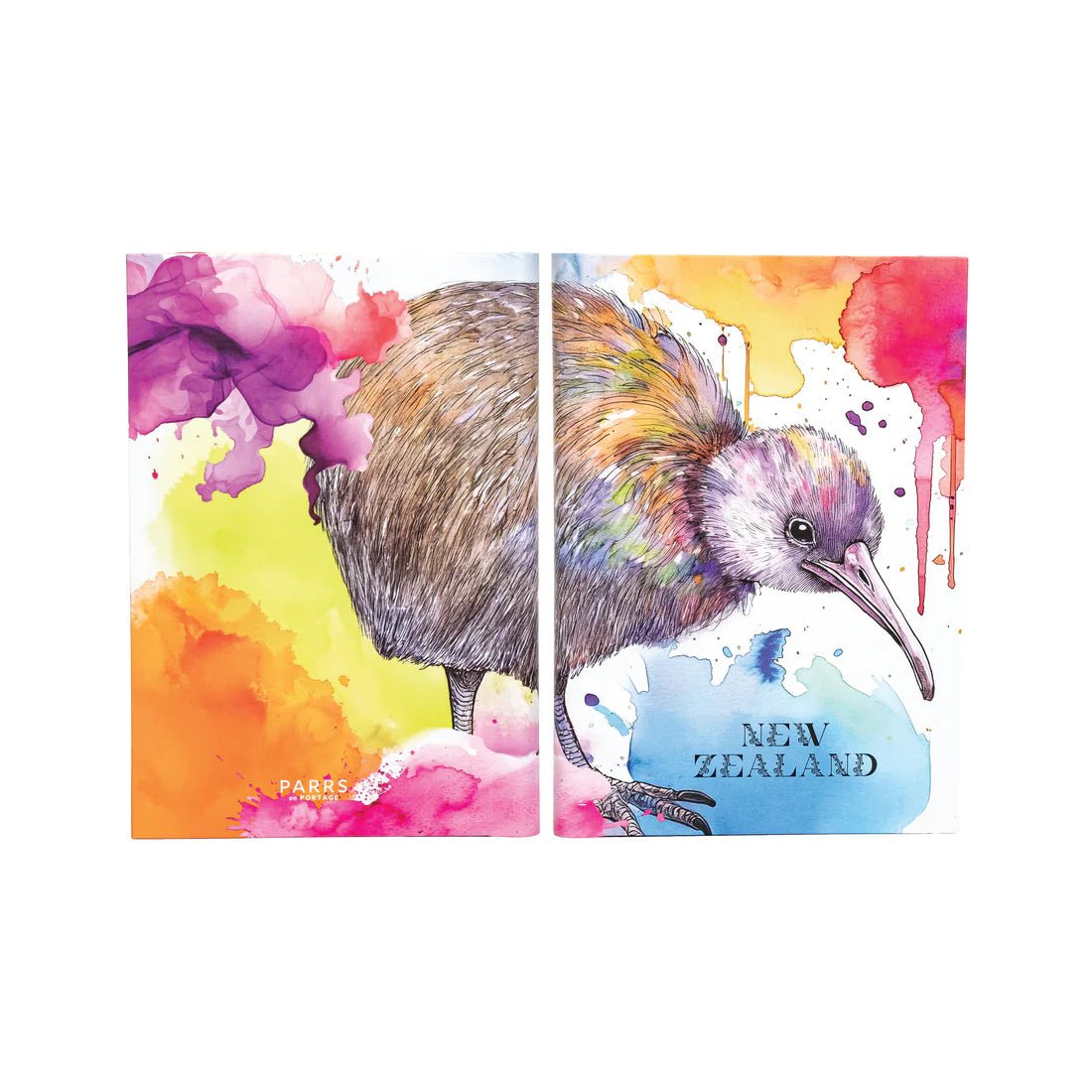 Notebook Watercolour Kiwi A5 - MarshallsHealthShop