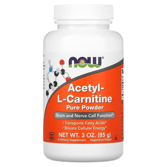 NOW Foods Acetyl L - Carnitine Powder 3oz - 1st Stop Marshall's Health Shop, Gift Shop! - Heath and Natural Therapy New Brighton Christchurch - Naturopath