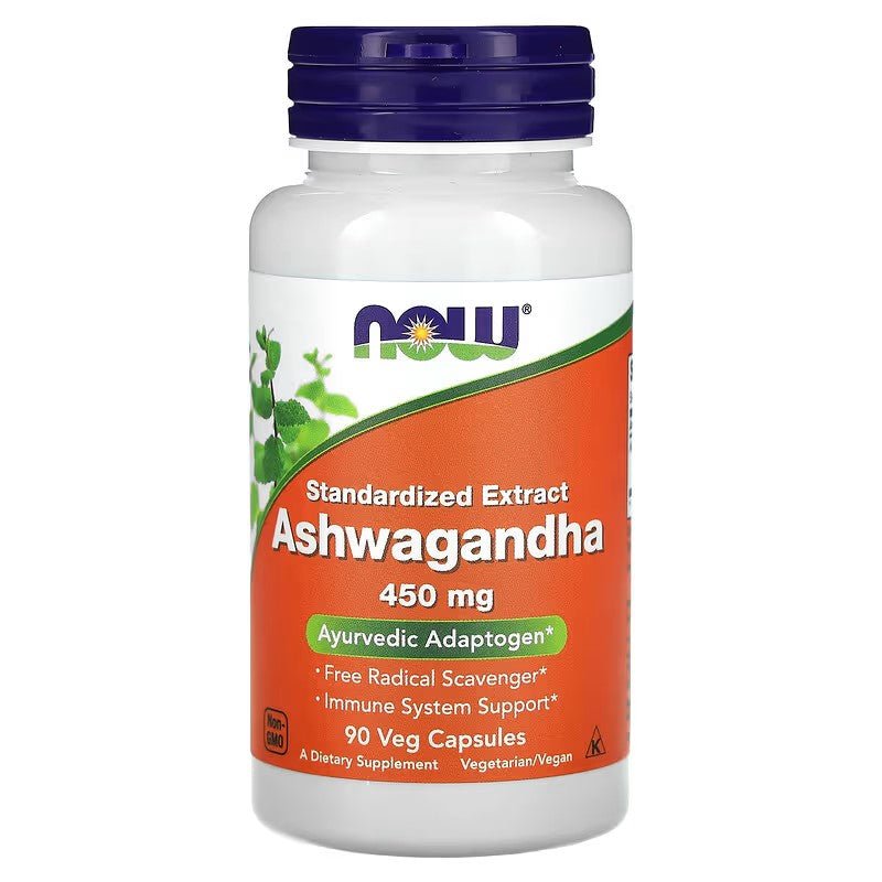 NOW Foods Ashwagandha 450mg 90 Veg Caps - 1st Stop Marshall's Health Shop, Gift Shop! - Heath and Natural Therapy New Brighton Christchurch - Naturopath