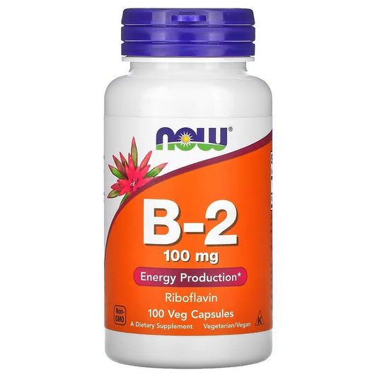 NOW Foods B - 2 100mg 100 Veg Caps - 1st Stop Marshall's Health Shop, Gift Shop! - Heath and Natural Therapy New Brighton Christchurch - Naturopath