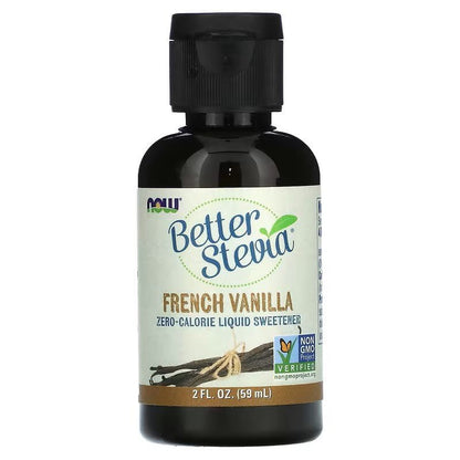 NOW Foods Better Stevia Liquid French Vanilla 59ml - 1st Stop Marshall's Health Shop, Gift Shop! - Heath and Natural Therapy New Brighton Christchurch - Naturopath