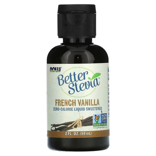 NOW Foods Better Stevia Liquid French Vanilla 59ml - 1st Stop Marshall's Health Shop, Gift Shop! - Heath and Natural Therapy New Brighton Christchurch - Naturopath