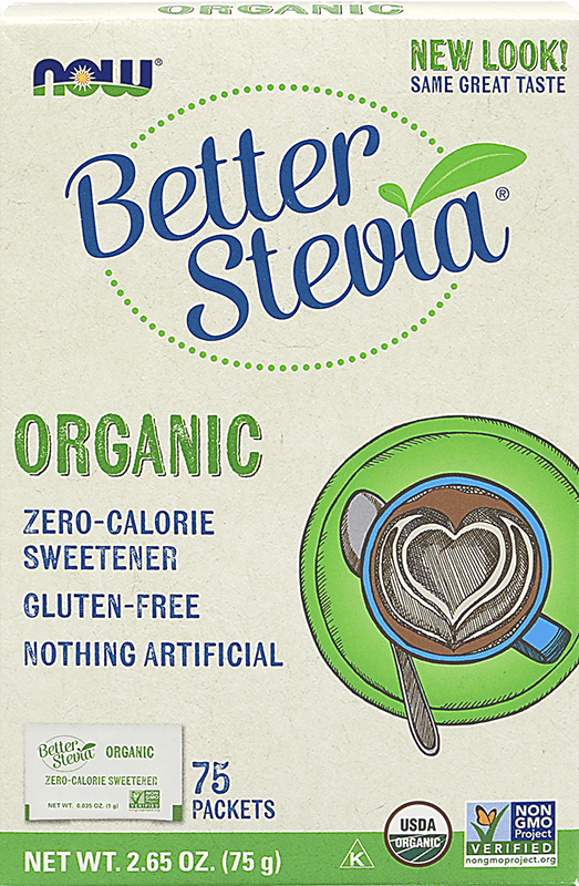 NOW Foods Better Stevia Organic Powder - 75 Packets - 1st Stop Marshall's Health Shop, Gift Shop! - Heath and Natural Therapy New Brighton Christchurch - Naturopath
