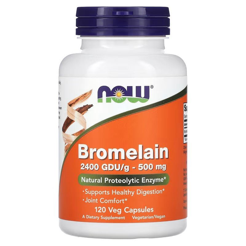 NOW Foods Bromelain 500mg 120 Veg Capsule - 1st Stop Marshall's Health Shop, Gift Shop! - Heath and Natural Therapy New Brighton Christchurch - Naturopath