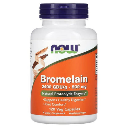NOW Foods Bromelain 500mg 120 Veg Capsule - 1st Stop Marshall's Health Shop, Gift Shop! - Heath and Natural Therapy New Brighton Christchurch - Naturopath