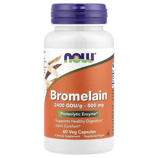 NOW Foods Bromelain 500mg 60 Veg Caps - 1st Stop Marshall's Health Shop, Gift Shop! - Heath and Natural Therapy New Brighton Christchurch - Naturopath